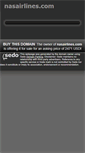 Mobile Screenshot of nasairlines.com